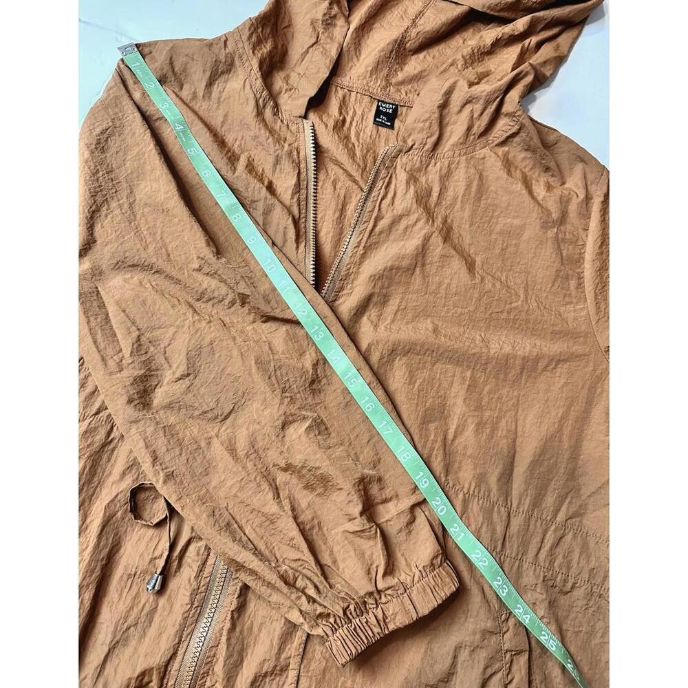Emery Rose Woman’s Brown Lightweight Jacket with Hood 2XL - Picture 15 of 15